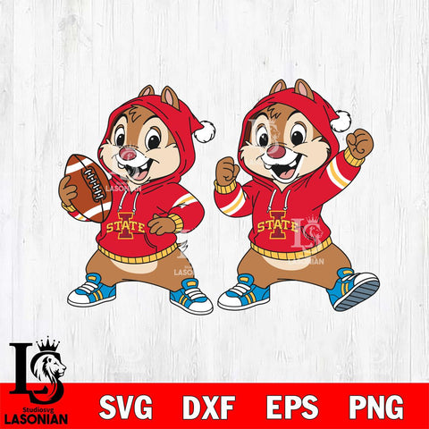 Iowa State Cyclones Chip và Dale Football File Cut, NCAA SVG DXF EPS PNG FILE, Digital Download , Criucut , Silhouette