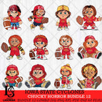 Iowa State Cyclones Chucky Horror Bundle 12 SVG Eps Dxf Png File, Bundle NCAA svg, Digital Download, Instant Download