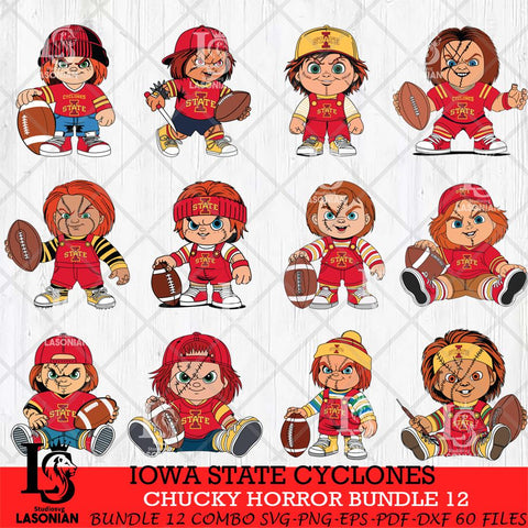 Iowa State Cyclones Chucky Horror Bundle 12 SVG Eps Dxf Png File, Bundle NCAA svg, Digital Download, Instant Download