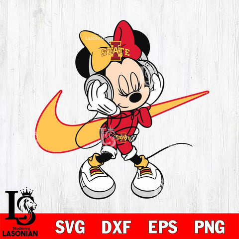 Iowa State Cyclones Cute Minnie Mouse Dancing Svg Eps Dxf Png File, NCAA svg, Digital Download, Instant Download