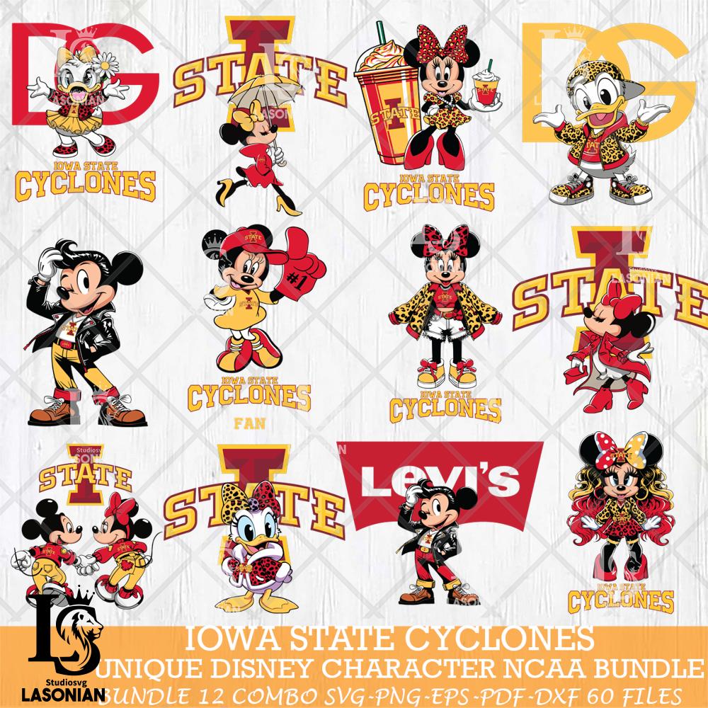 Iowa State Cyclones Disney character NCAA Bundle 12 – lasoniansvg