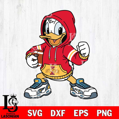 Iowa State Cyclones Donald Duck Disney Christmas File Cut, NCAA SVG DXF EPS PNG FILE, Digital Download , Criucut , Silhouette