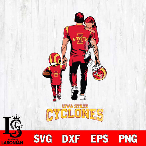 Iowa State Cyclones Father And Son Football SVG DXF EPS PNG FILE,NCAA SVG, Father day Digital Download,Instant Download, Silhouette