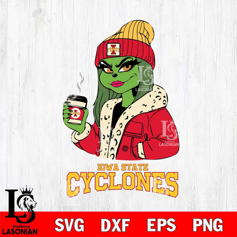 Iowa State Cyclones Girls Grinch Bougie Svg Eps Dxf Png File, Digital Download, Instant Download