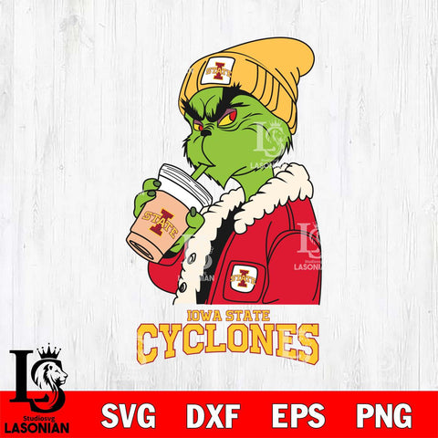 Iowa State Cyclones Grinch Bougie Football Svg Eps Dxf Png File, Digital Download, Instant Download