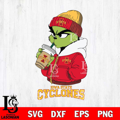 Iowa State Cyclones Grinch Bougie Sport Svg Eps Dxf Png File, Digital Download, Instant Download