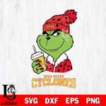 Iowa State Cyclones Grinch Cofffe Christmas Cut Files Cricut, Svg Dxf Eps Png file, Digital download , Silhouette