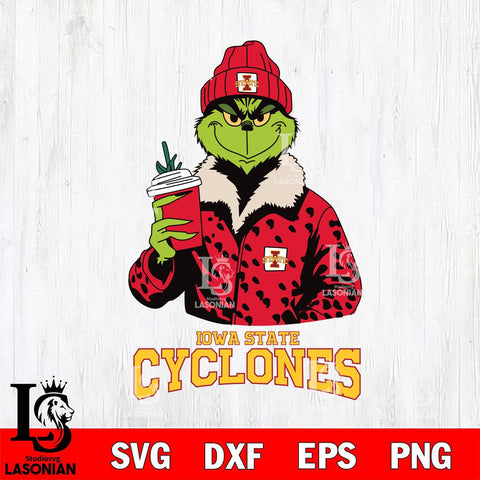 Iowa State Cyclones Grinch Leopard Svg Eps Dxf Png File, Digital Download, Instant Download
