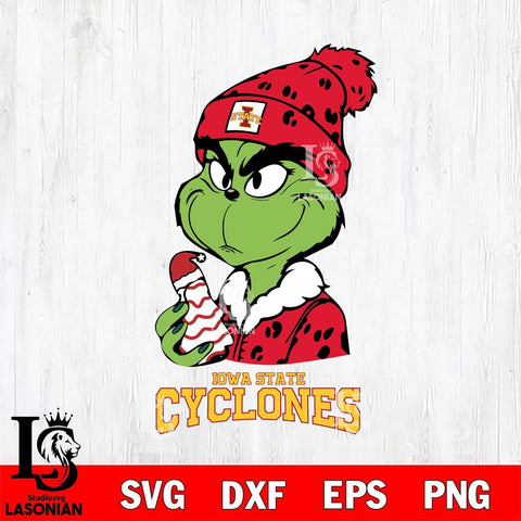 Iowa State Cyclones Grinch Tree Cake Svg Eps Dxf Png File, Digital Download, Instant Download