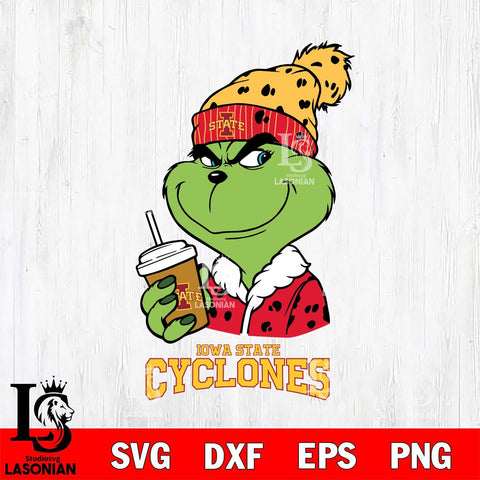 Iowa State Cyclones Grinch hat Svg Eps Dxf Png File, Digital Download, Instant Download