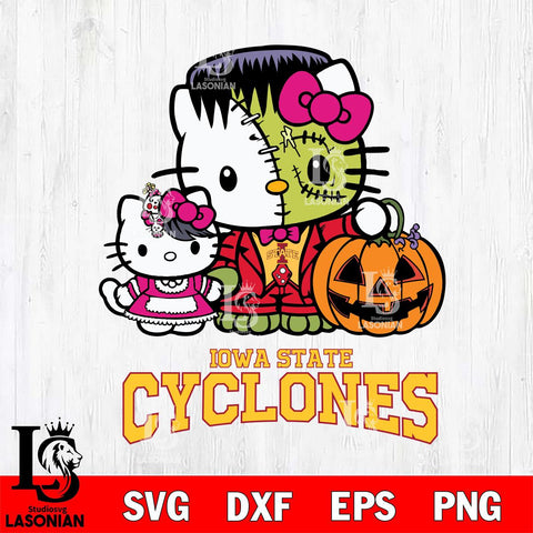 Iowa State Cyclones Hello Kitty Horror 10 Svg Eps Dxf Png File, Digital Download