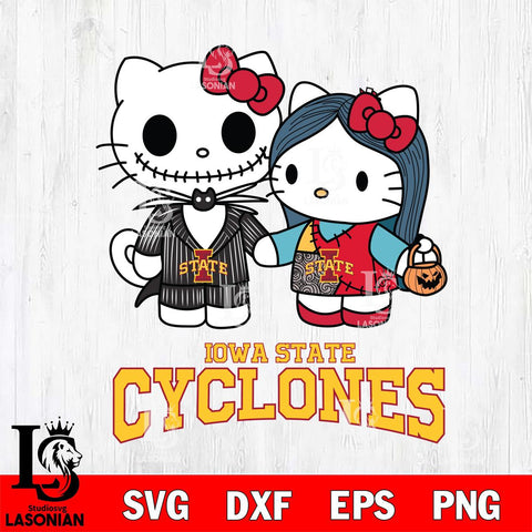Iowa State Cyclones Hello Kitty Horror 11 Svg Eps Dxf Png File, Digital Download