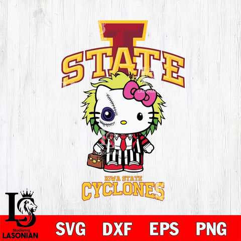 Iowa State Cyclones Hello Kitty Horror 8 Svg Eps Dxf Png File, Digital Download