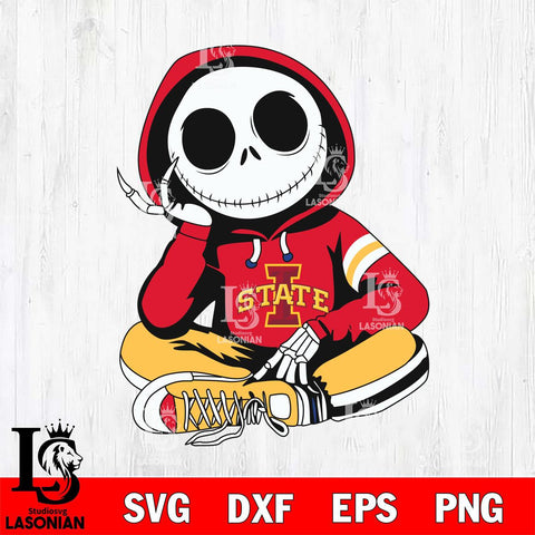Iowa State Cyclones Jack Skellington halloween Svg Eps Dxf Png File, NCAA svg, Digital Download, Instant Download