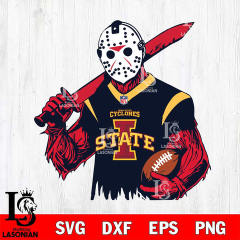 Iowa State Cyclones Jason Voorhees Horror 11 Svg Eps Dxf Png File, NCAA svg, Digital Download, Instant Download