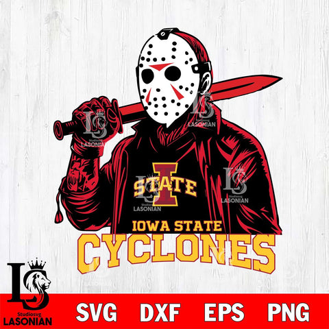 Iowa State Cyclones Jason Voorhees Horror 12 Svg Eps Dxf Png File, NCAA svg, Digital Download, Instant Download