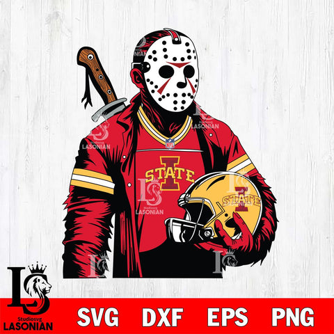 Iowa State Cyclones Jason Voorhees Horror 2 Svg Eps Dxf Png File, NCAA svg, Digital Download, Instant Download