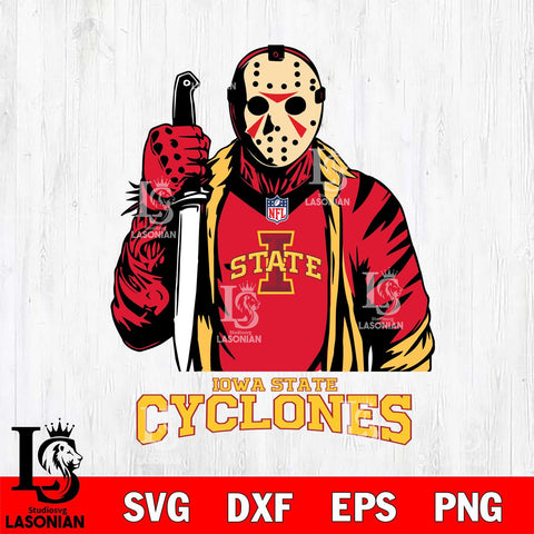 Iowa State Cyclones Jason Voorhees Horror 3 Svg Eps Dxf Png File, NCAA svg, Digital Download, Instant Download