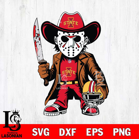 Iowa State Cyclones Jason Voorhees Horror Svg Eps Dxf Png File, NCAA svg, Digital Download, Instant Download