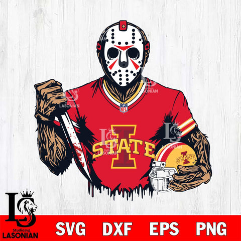 Iowa State Cyclones Jason Voorhees Horror 5 Svg Eps Dxf Png File, NCAA svg, Digital Download, Instant Download