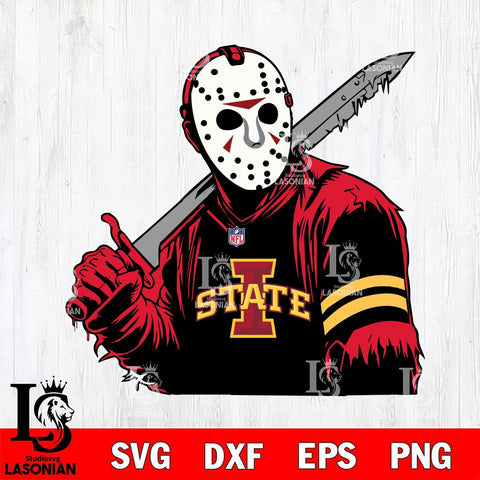 Iowa State Cyclones Jason Voorhees Horror 7 Svg Eps Dxf Png File, NCAA svg, Digital Download, Instant Download