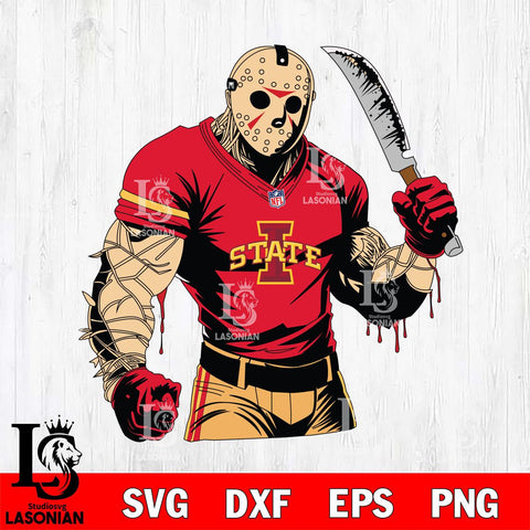 Iowa State Cyclones Jason Voorhees Horror 8 Svg Eps Dxf Png File, NCAA svg, Digital Download, Instant Download