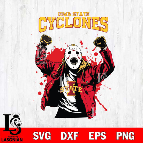 Iowa State Cyclones Jason Voorhees Horror Halloween 3 Svg Eps Dxf Png File, NCAA svg, Digital Download, Instant Download