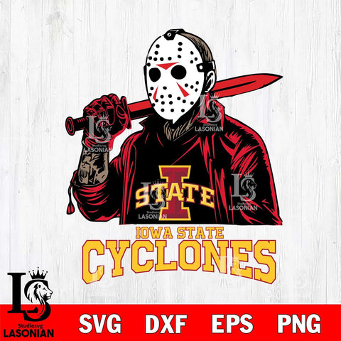 Iowa State Cyclones Jason Voorhees Horror Halloween Svg Eps Dxf Png File, NCAA svg, Digital Download, Instant Download