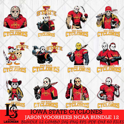 Iowa State Cyclones Jason Voorhees NCAA Bundle 12 SVG Svg Eps Dxf Png File, Digital Download