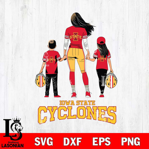 Iowa State Cyclones Mother and son Rugby SVG DXF EPS PNG FILE,NCAA SVG, Father day Digital Download,Instant Download, Silhouette