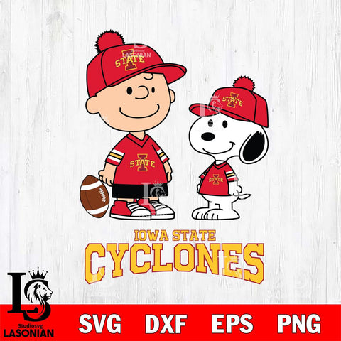 Iowa State Cyclones Peanuts Snoopy Friends Football SVG DXF EPS PNG FILE,Snoopy File Cut, NCAA Digital Download,Instant Download,Christmas Silhouette