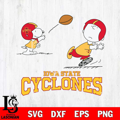 Iowa State Cyclones Peanuts play football SVG DXF EPS PNG FILE,Snoopy File Cut, NCAA Digital Download,Instant Download,Christmas Silhouette