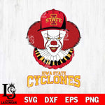 Iowa State Cyclones Pennywise Horror Sport 4 Svg Eps Dxf Png File, Digital Download