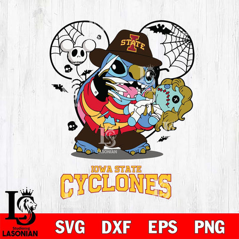 Iowa State Cyclones Stitch Freddy Krueger Halloween Svg Eps Dxf Png File, Digital Download, Instant Download