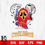 Iowa State Cyclones Stitch Ghost Face Halloween 2 Svg Eps Dxf Png File, Digital Download, Instant Download