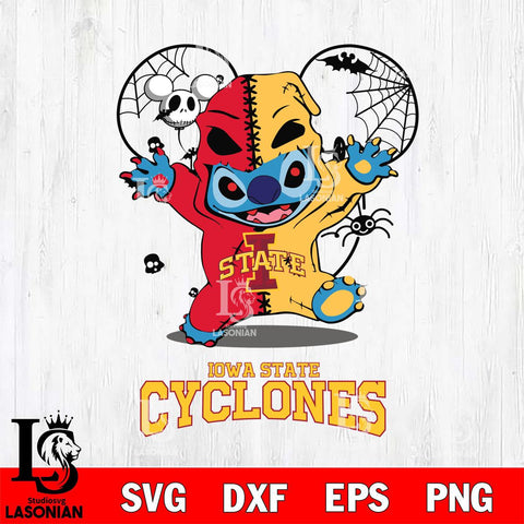 Iowa State Cyclones Stitch Horror Halloween 2 Svg Eps Dxf Png File, Digital Download, Instant Download