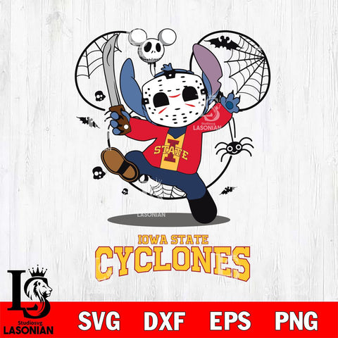 Iowa State Cyclones Stitch jason voorhees Halloween Svg Eps Dxf Png File, Digital Download, Instant Download