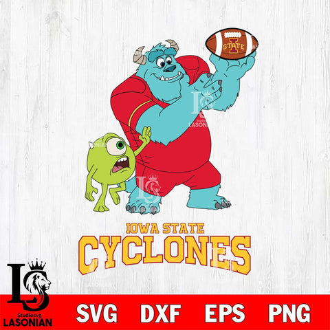 Iowa State Cyclones Sully & Mike Football Cricut,Christmas SVG DXF EPS PNG FILE, NCAA Digital Download,Instant Download, Silhouette