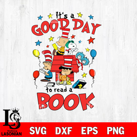 It's a good day to read a book Svg Eps Dxf Png File, File Cut,Digital Download,Instant Download, Svg Files