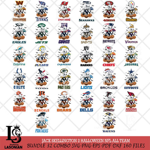 Jack Skellington 2 halloween NFL Svg Eps Dxf Png File, Bundle NFL svg, Digital Download, Instant Download