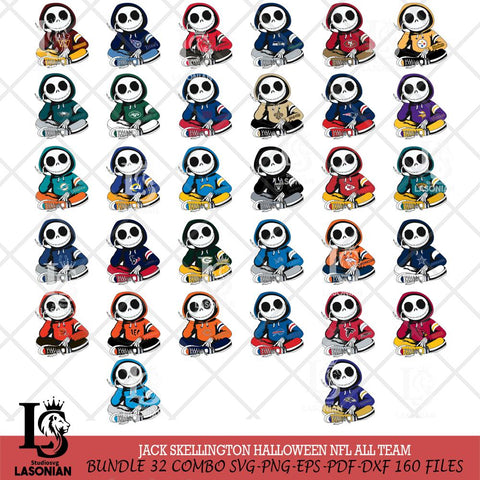 Jack Skellington halloween NFL Svg Eps Dxf Png File, Bundle NFL svg, Digital Download, Instant Download