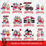 Jacksonville State Gamecocks Bluey & Bingo Bundle 12 SVG Svg Eps Dxf Png File, Bundle NCAA svg, Digital Download, Instant Download