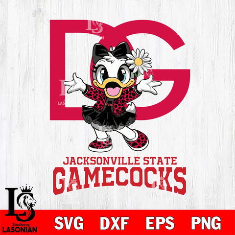 Jacksonville State Gamecocks Dolce And Gabbana Daisy Duck Disney Svg Eps Dxf Png File, Digital Download, Instant Download
