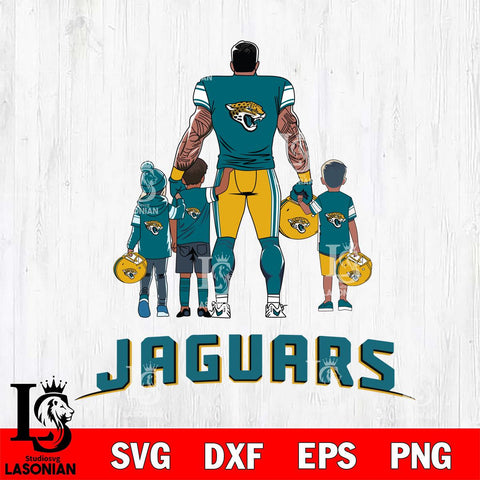 Jacksonville Jaguars 4 Father and son Rugby SVG DXF EPS PNG FILE,NFL SVG, Father day Digital Download,Instant Download, Silhouette