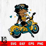 Jacksonville Jaguars Betty Boop And Badass Motor SVG Svg Eps Dxf Png File, Digital Download, Instant Download