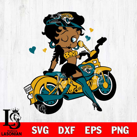 Jacksonville Jaguars Betty Boop And Badass Motor SVG Svg Eps Dxf Png File, Digital Download, Instant Download