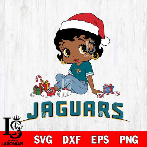 Jacksonville Jaguars Betty Boop Christmas File Cut, NFL SVG DXF EPS PNG PDF File, Digital Download , Criucut , Silhouette