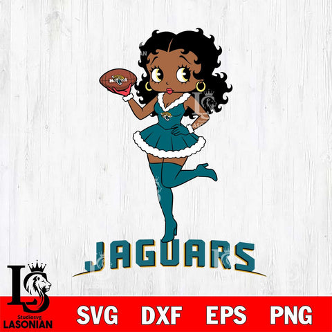 Jacksonville Jaguars Betty Boop Christmas Rugby File Cut, NFL SVG DXF EPS PNG PDF File, Digital Download , Criucut , Silhouette