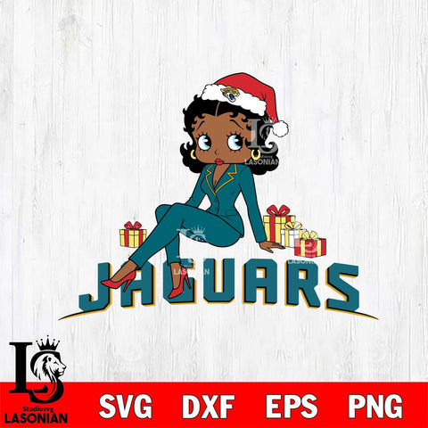 Jacksonville Jaguars Betty Boop Christmas fan File Cut, NFL SVG DXF EPS PNG PDF File, Digital Download , Criucut , Silhouette