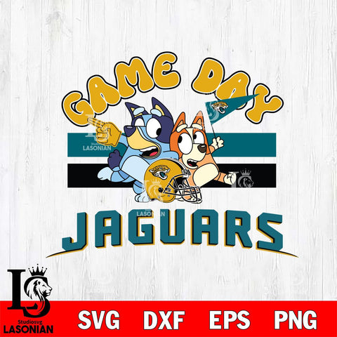 Jacksonville Jaguars Bluey Chilli  Game day NFL Svg Eps Dxf Png File, Digital Download, Instant Download